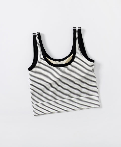 Contrast Stripes Bra Top