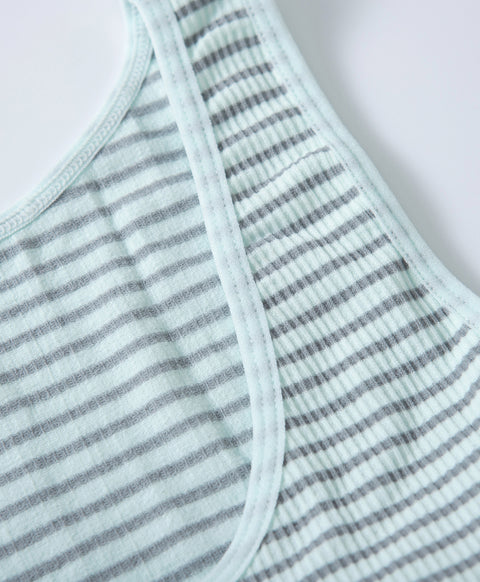 Stripe Seamless Wireless Pull Over Vest