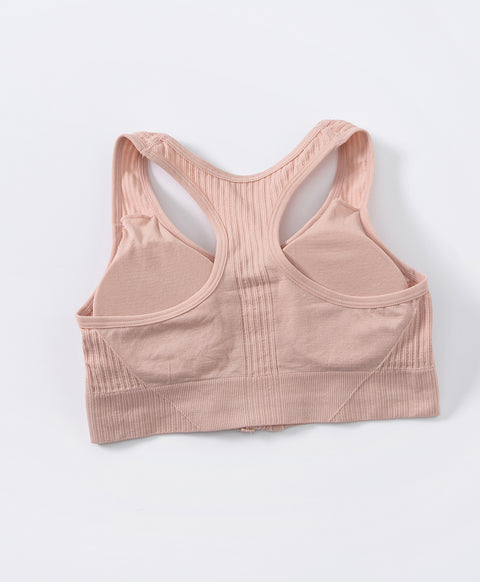 Active Seamless Racer Back Zip Front Sports Vest