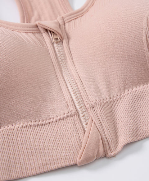 Active Seamless Racer Back Zip Front Sports Vest