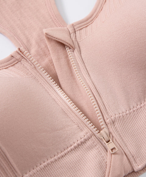 Active Seamless Racer Back Zip Front Sports Vest