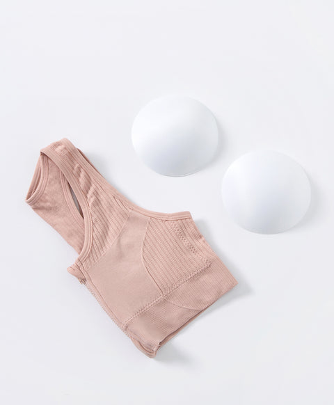 Active Seamless Racer Back Zip Front Sports Vest