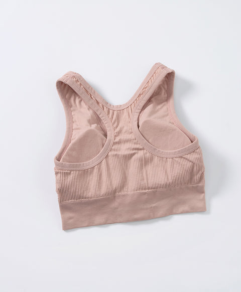 Active Seamless V-neck Racer-Back Zip Front Sports Vest