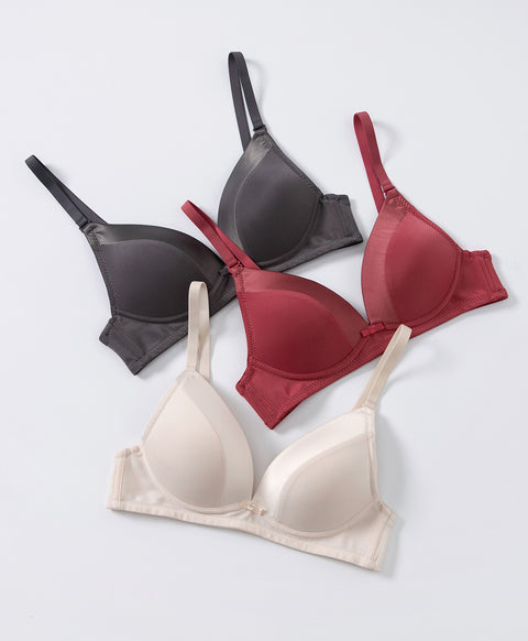 Basic Contrast Microfiber Wireless Triangle Bra