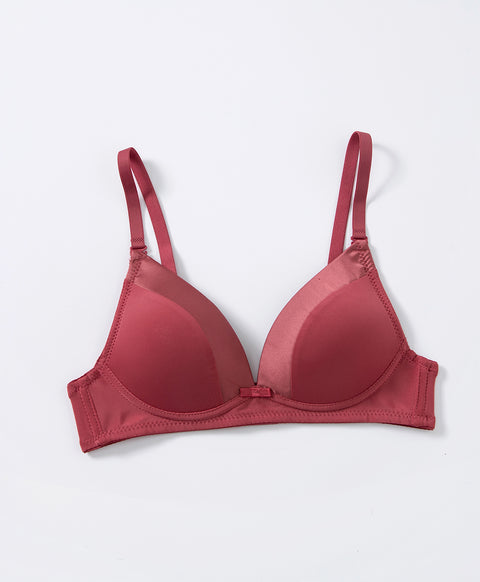 Basic Contrast Microfiber Wireless Triangle Bra
