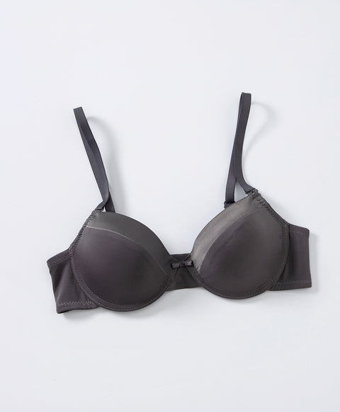 Basic Contrast Microfiber Underwired 3/4 Demi Bra