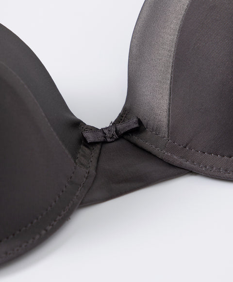 Basic Contrast Microfiber Underwired 3/4 Demi Bra