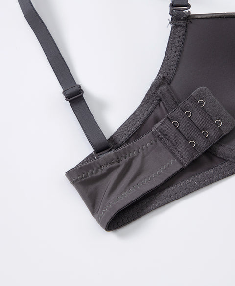Basic Contrast Microfiber Underwired 3/4 Demi Bra