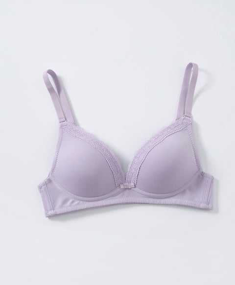 Microfiber Lace Delight Wireless Triangle Bra