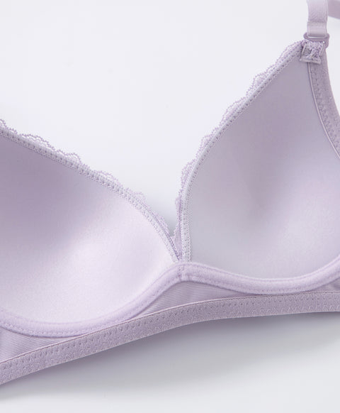 Microfiber Lace Delight Wireless Triangle Bra