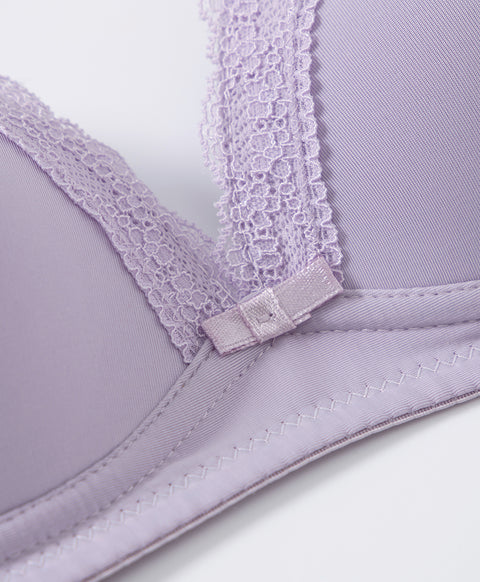 Microfiber Lace Delight Wireless Triangle Bra