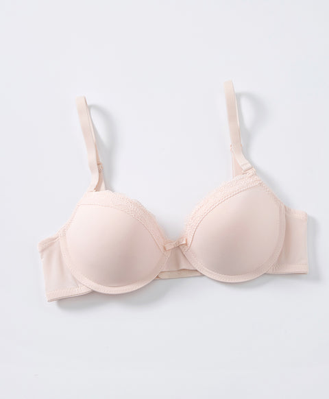 Microfiber Lace Delight Underwired 3/4 Demi Bra