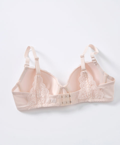 Microfiber Lace Delight Underwired 3/4 Demi Bra