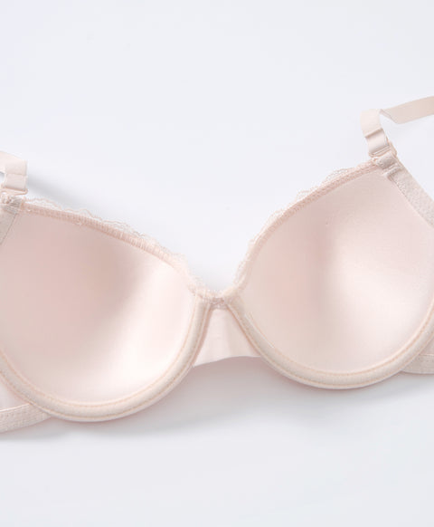 Microfiber Lace Delight Underwired 3/4 Demi Bra