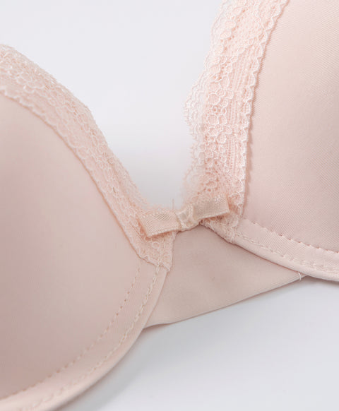 Microfiber Lace Delight Underwired 3/4 Demi Bra