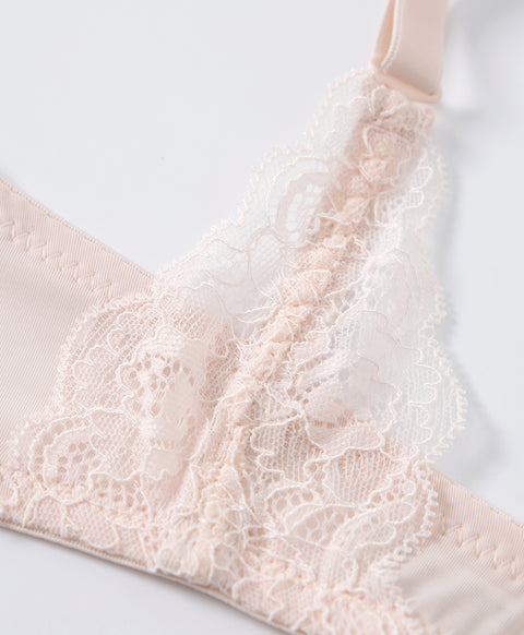 Microfiber Lace Delight Underwired 3/4 Demi Bra