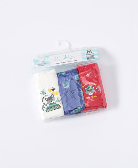 Junior Make Peace BOYS Briefs 3pcs-pack