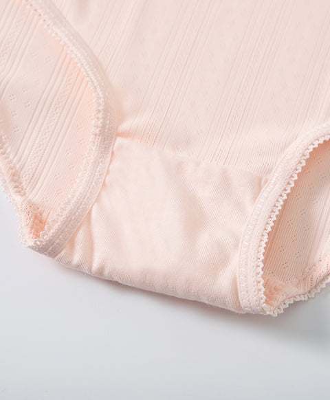 Lace Trim Pointelle Low-Waist Boxshorts