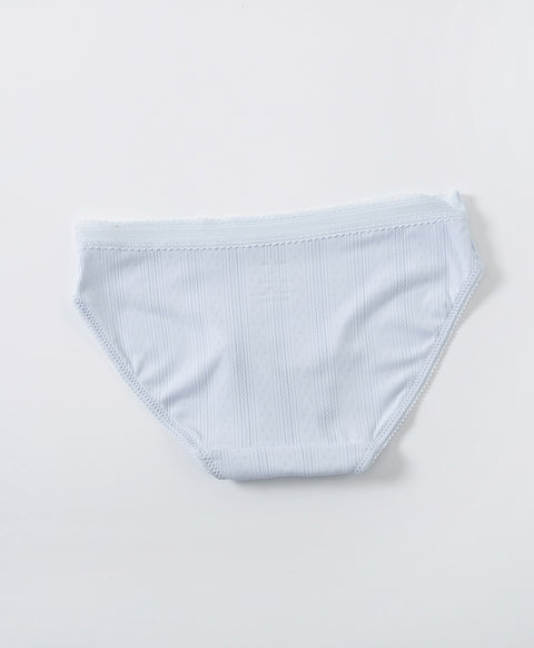 Lace Trim Pointelle Low-Waist Mini Panties