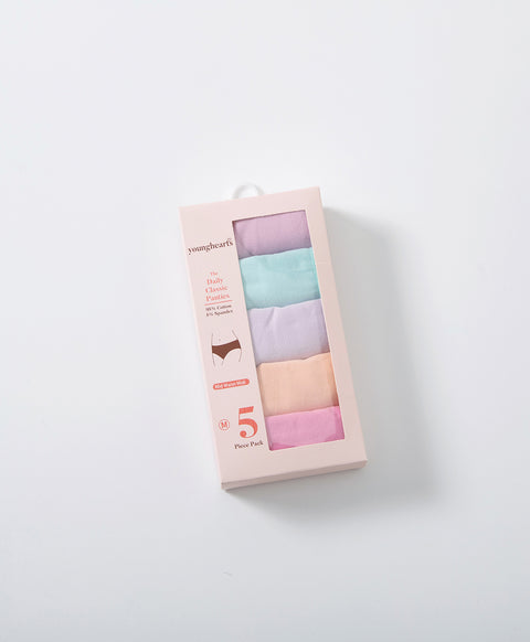 Colourful Bubble Gum 5-pack Midi Panties