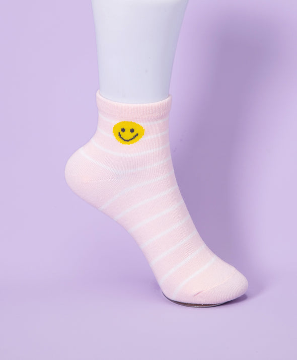 Let's Cozy Up! Smiley Face 5-Pack Short Socks