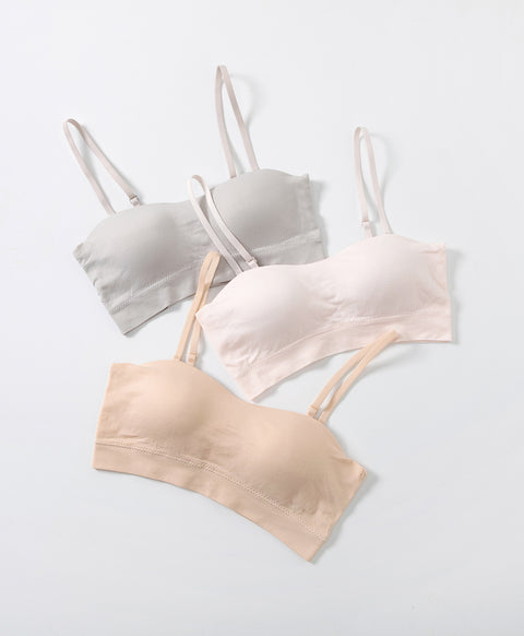 Seamless Comfy Basic Half Cup Pull-over Multiway Bandeau Vest