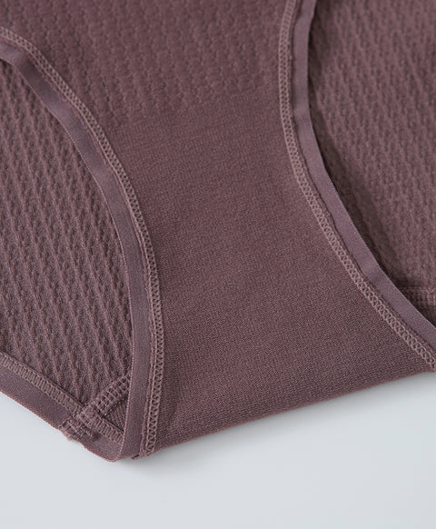 Jacquard Seamless Knit Mid-High Waist Hipster Panties