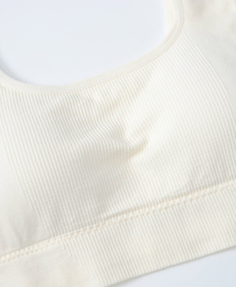 Pure Rib Seamless Knit U-Back Pull Over Vest