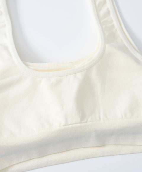 Pure Rib Seamless Knit U-Back Pull Over Vest
