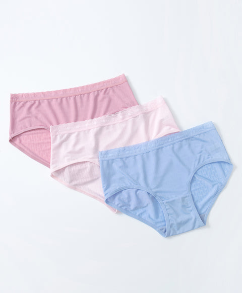 Heartbeat Lace Microfiber Low Waist Midi Panties