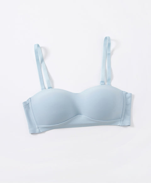 Laminated Seamless Wireless 1/2 Cup Multiway Bra (Blue)