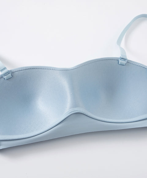 Laminated Seamless Wireless 1/2 Cup Multiway Bra (Blue)