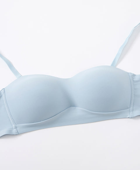 Laminated Seamless Wireless 1/2 Cup Multiway Bra (Blue)