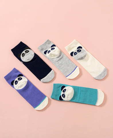 Life is Like A Comic Panda Heel Short Socks