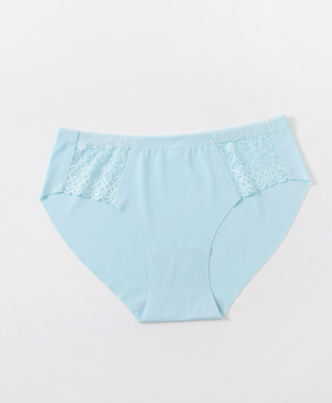 Lace Trim Seamless Clean Cut Mini Panties