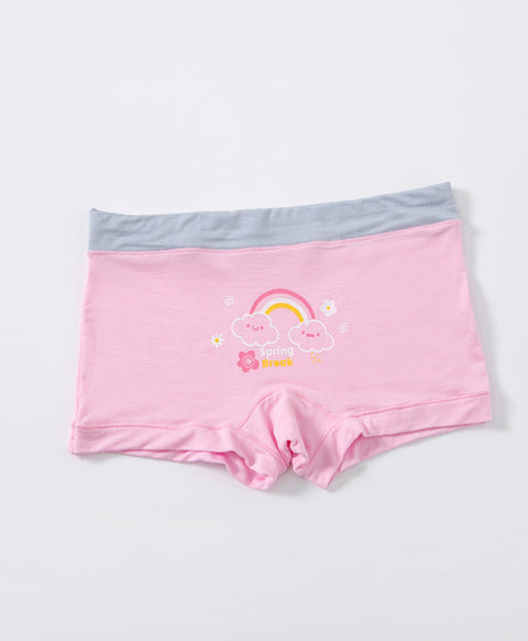 Junior Colorful Rainbow Spring Break Viscose Boxshort Panties