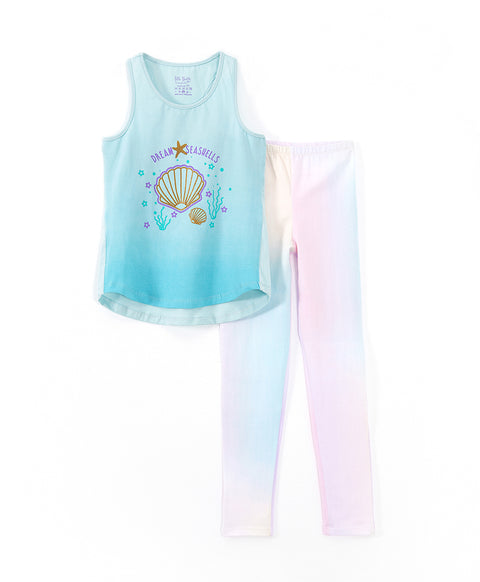 Junior Dream Seashells GIRLS Tank Top & Legging PJ Set