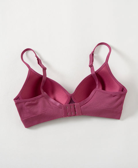 Seamless Basic Triangle Bralette with Back Hooks