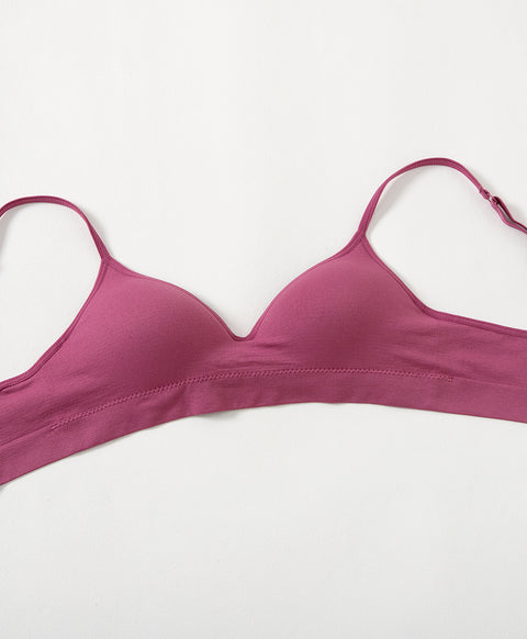 Seamless Basic Triangle Bralette with Back Hooks