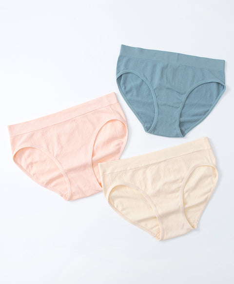 Seamless Jacquard Low Waist Midi Panties