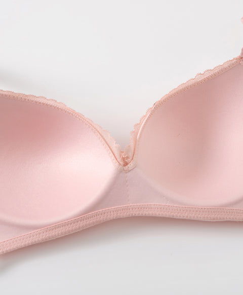 Mesh Polka Dots Triangle Cup Wireless Bra