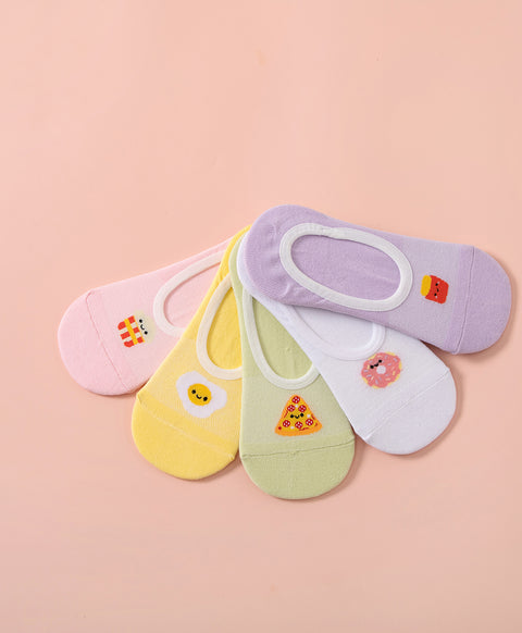 Happy Munchies 5-Pack No Show Socks