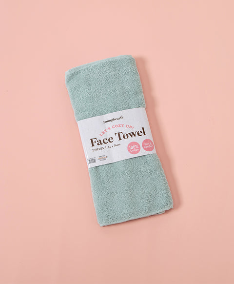 Let's Cozy up! 2 Pieces Face Towel Pack