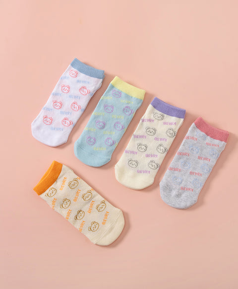 Berry Beary 5-Pack Ankle Socks