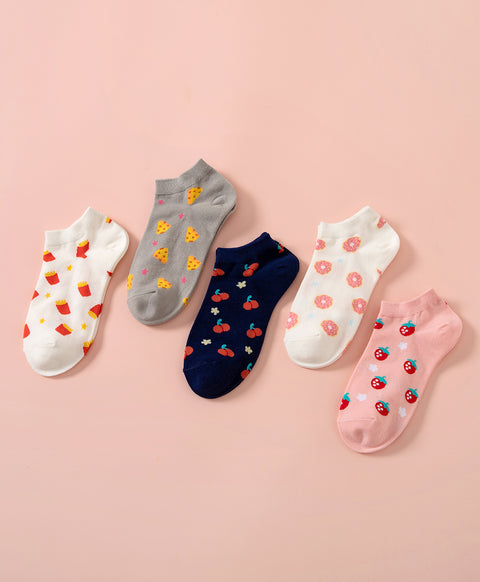 Happy Munchies 5-Pack Ankle Socks