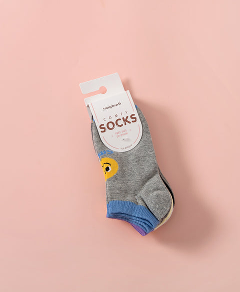 Keep Smiling 5-Pack Ankle Socks