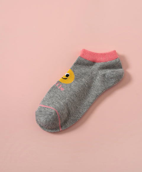 Keep Smiling 5-Pack Ankle Socks