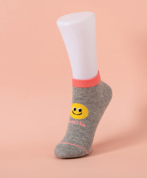 Keep Smiling 5-Pack Ankle Socks