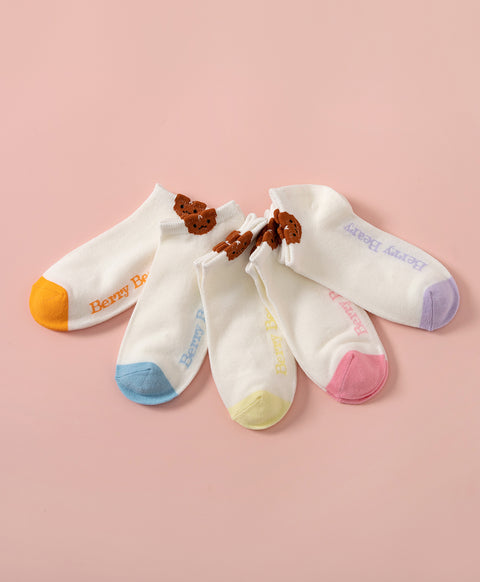 Berry Beary 5-Pack Ankle Socks
