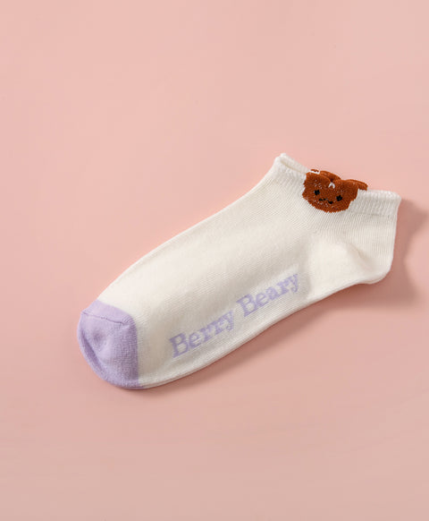 Berry Beary 5-Pack Ankle Socks